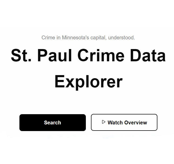 Cover for the St. Paul Crime Database Explorer Project